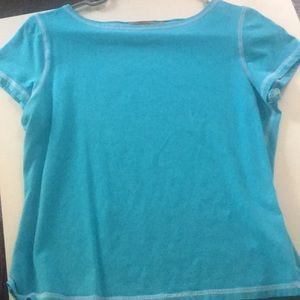 Light Blue T-Shirt with White stitching